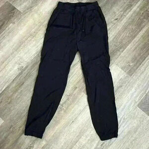 Ambiance Apparel Women’s black drawstring pants with mess lining